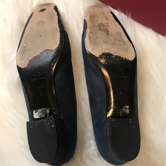 Vintage Bruno Magli 2” Navy Sparkle Heels - Picture 7 of 8